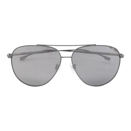 HUGO BOSS Titanium Aviator Sunglasses Men's Gray