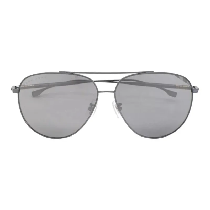 HUGO BOSS Titanium Aviator Sunglasses Men's Gray-0
