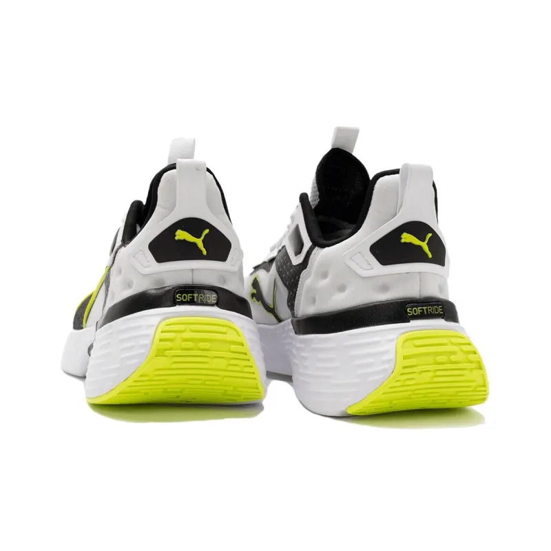 PUMA Softride Sway Slip Resistant Low Top Running Shoes Unisex White Gray Green-3