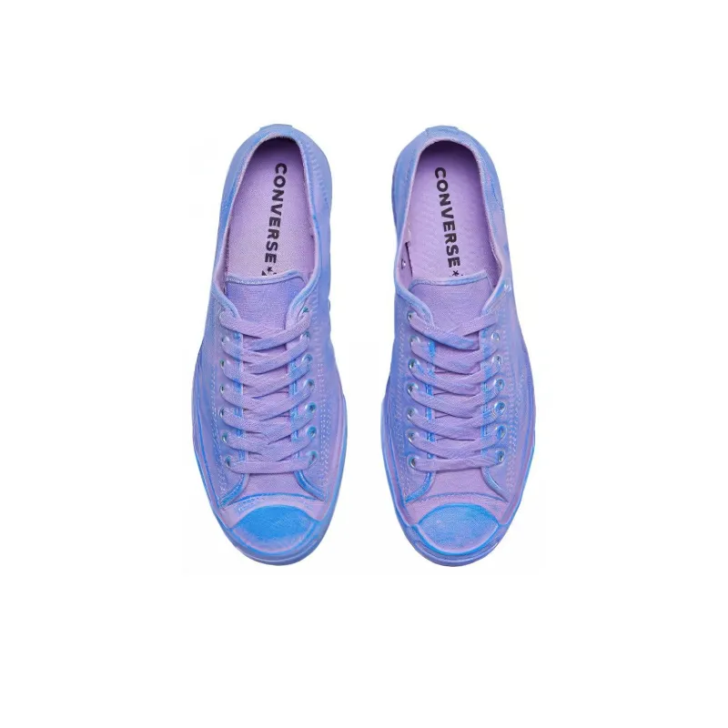 Converse Jack Purcell Anti Slip Wear Resistant Low Top Canvas Shoes Unisex Purple Blue-2