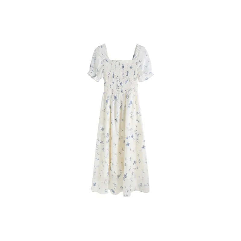 DOSOHEB Short Sleeved Dresses Women's Apricot Orchid-1