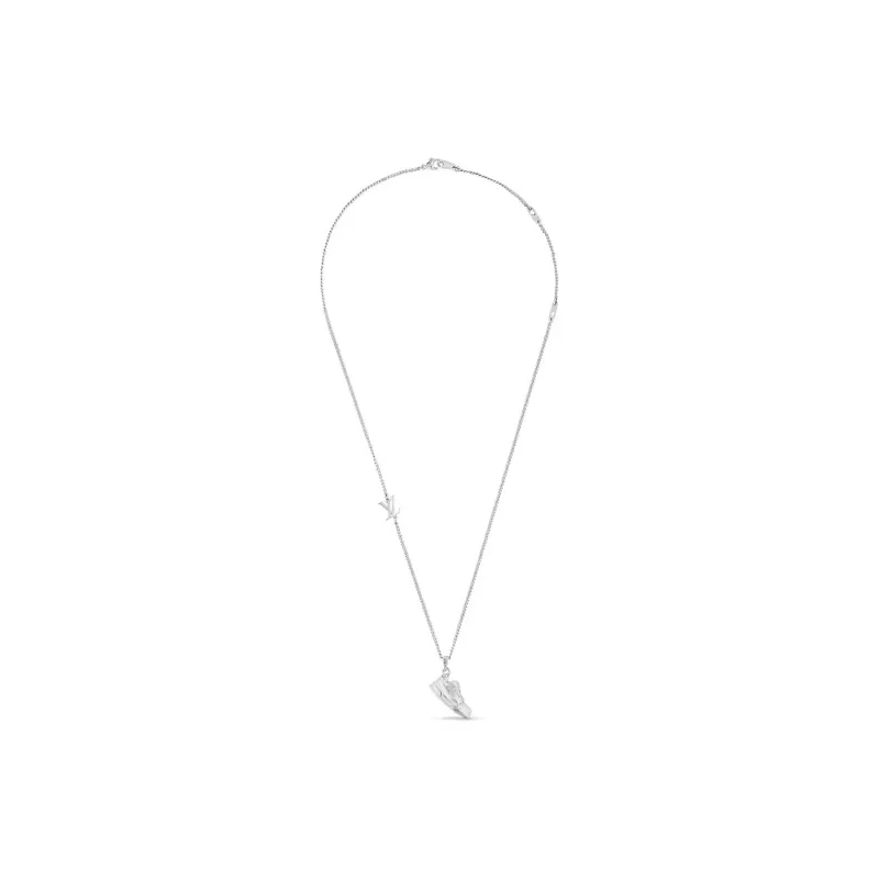 LOUIS VUITTON Brass Necklaces Men's Silver-1