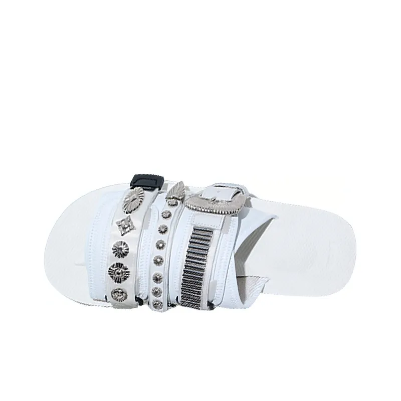 Toga x Suicoke Rubber Sole Slip Resistant Abrasion Resistant Slide Slippers Men's White-2