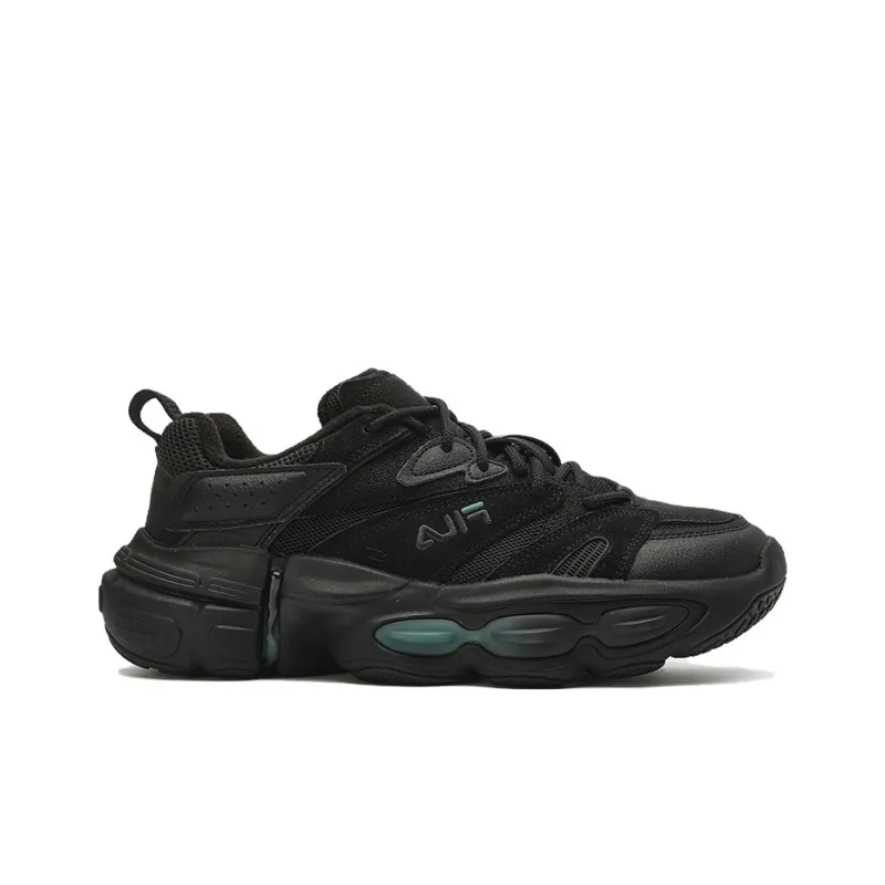 FILA ET Anti Slip Wear Resistant Low Top Running Shoes Men's Black-1