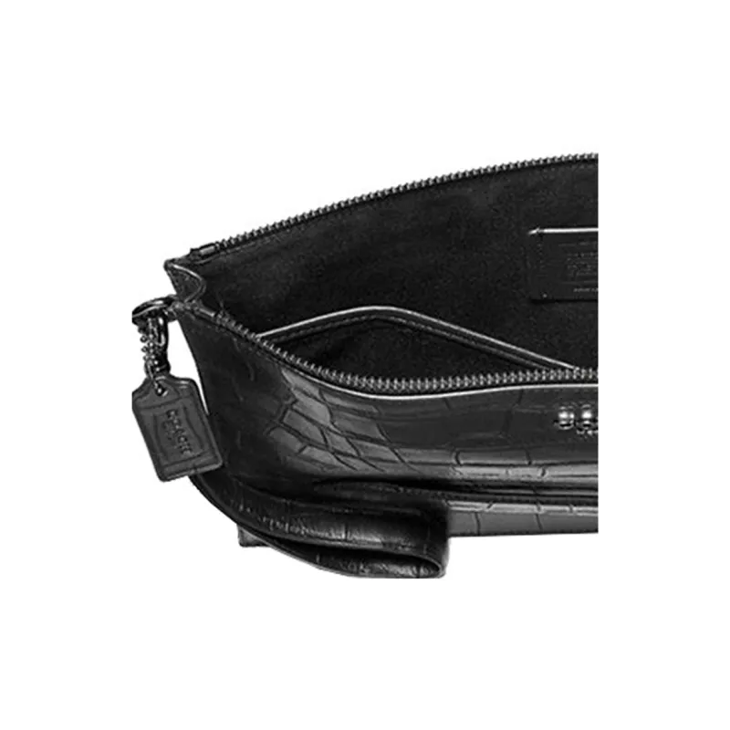 COACH Leather Document Bag, Laptop Bag, Briefcase, Clutch Tubas Men's Black-3