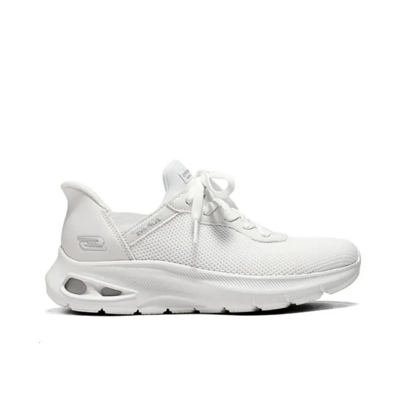 Skechers Cushioning Anti Slip And Wear Resistant Low Top Casual Shoes Women's Ivory-1
