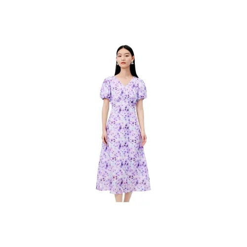 DESIGNICE Short-Sleeved Dresses Women's Smokey Mauve