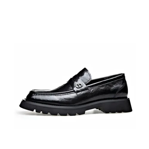 QIE Dress Shoes Men Low-Top Black