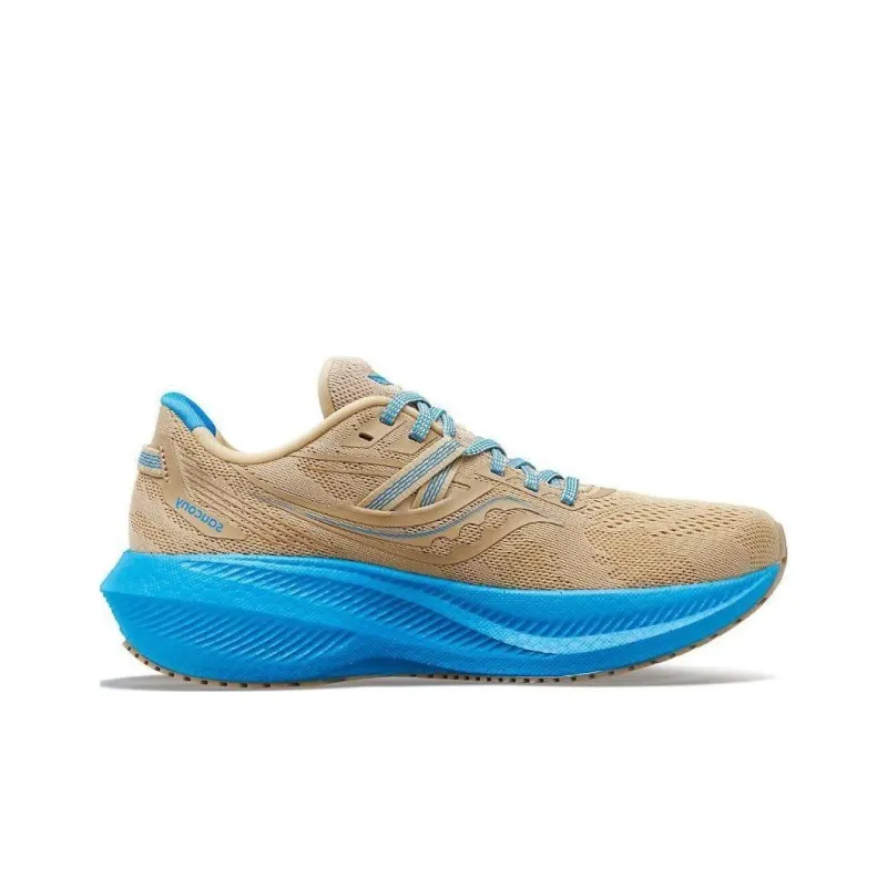 Saucony Triumph 20 Anti-Slip Wear-Resistant Low-Top Running Shoes Women's Beige Yellow-1