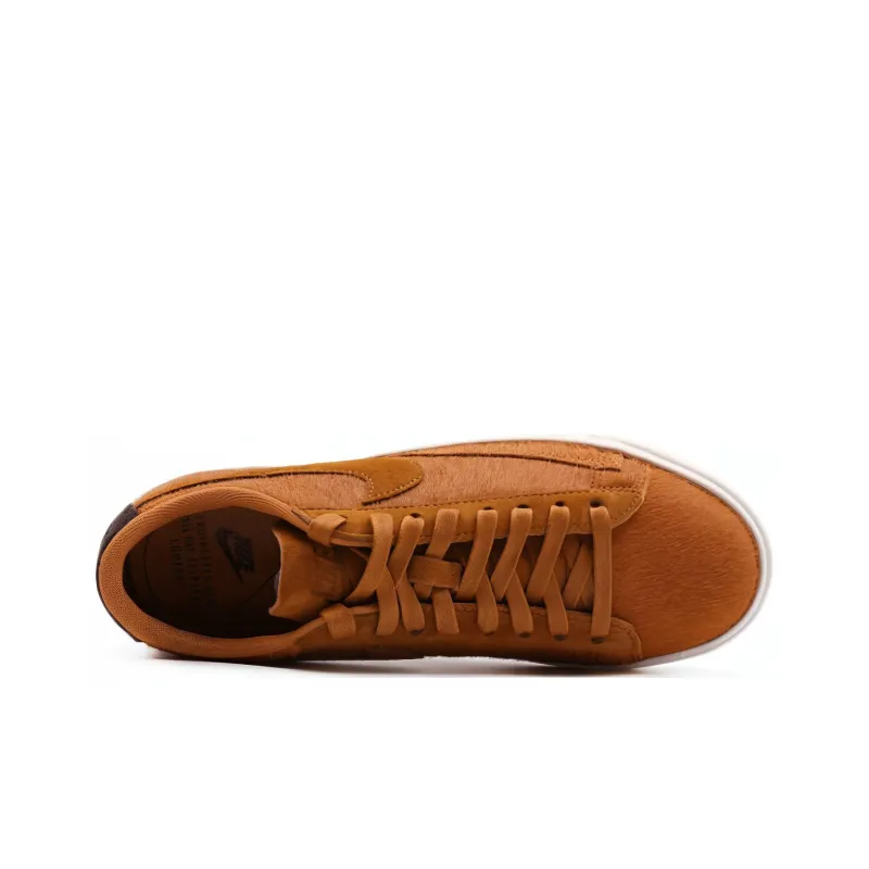 Nike Blazer Slip Resistant Low Top Skateboard Shoes Women's Orange-3