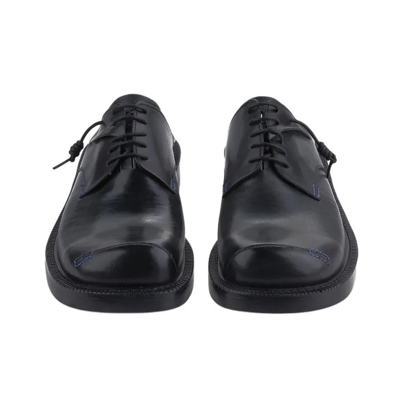 ADER ERROR Curve Leather Derby Shoes-4