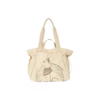 The British Museum Fabric Handbag, Shoulder Bag Regular Unisex Beige/Mint Green