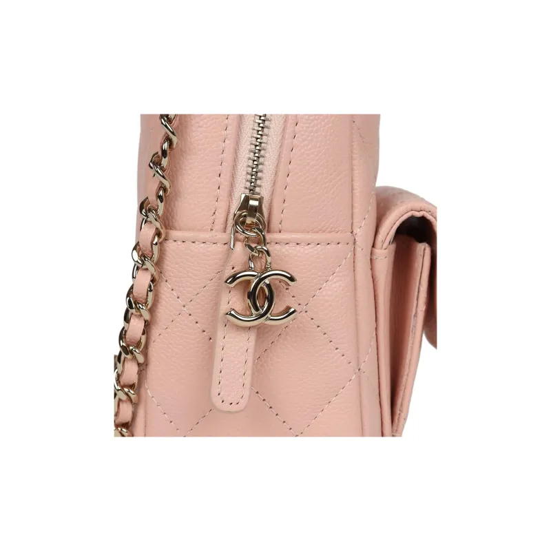 CHANEL Grain Cow Leather Backpack Mini Women's Light Pink-7