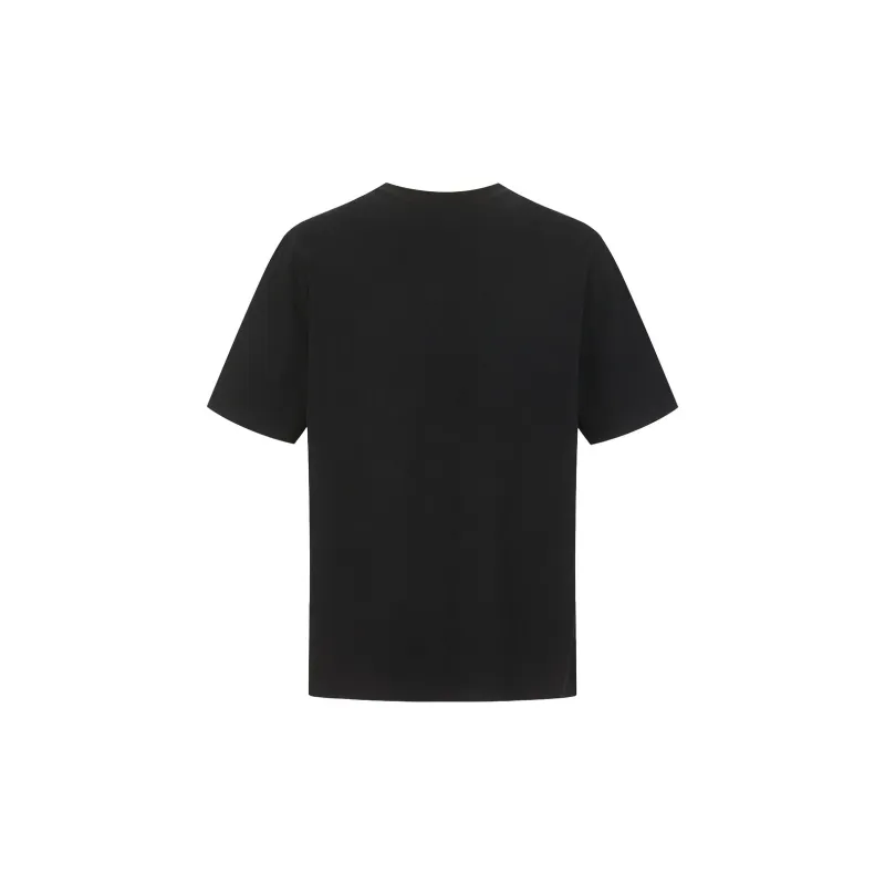 FERRE Letter Logo All over Print Subtle Texture Jacquard Crew Neck Short Sleeved T Shirt Men's-3