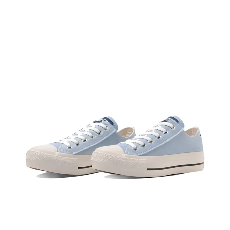 Converse All Star Canvas Shoes Women's Low Top Blue White-2