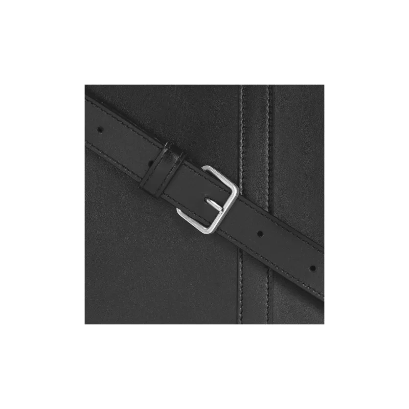 MONTBLANC Meisterstuck Grain Cow Leather Tote Bag Shopping Bag Handbag Medium Size Men's Black & Olive Green-5