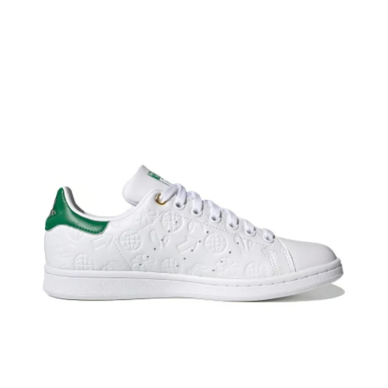 Adidas Stan Smith Embossed Graphics White Green Women's-1