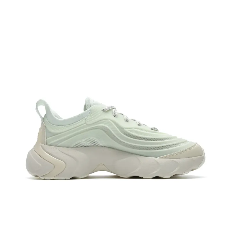 FILA FUSION Ray 4 Anti-Slip Wear-Resistant Low-Top Casual Shoes Women's White Green-1