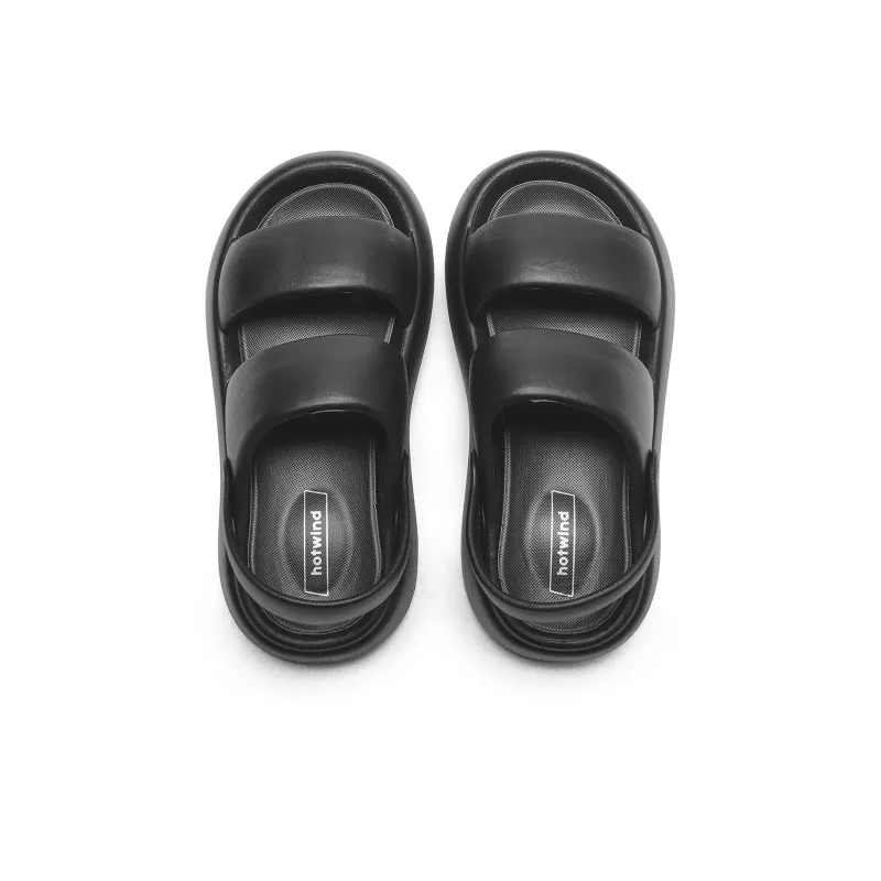 Hotwind Slide Slippers Platform Women's Solid Color-11