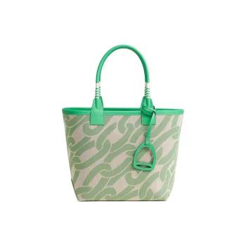 HERMES Steeple H Plume Canvas With Swift Calfskin Tote Bag Shopping Bag Canvas Bag Handbags Women's Multicolor