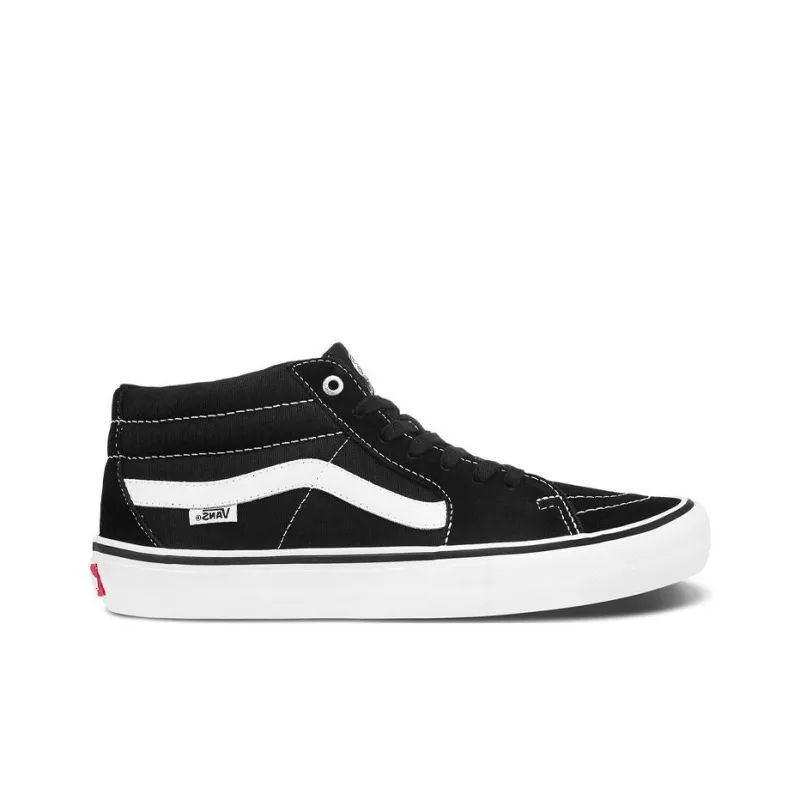 Sk8 Vans Mid Pro 'Black White'-1