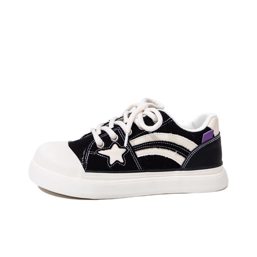 Feiyue Skateboard Shoes Women's Low-Top Purple Black EU 37