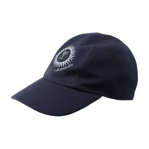 HERMES Baseball Caps Women's Marine Blue