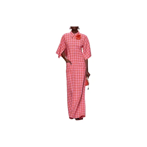 CHANEL Long-Sleeved Dresses Women's Pink