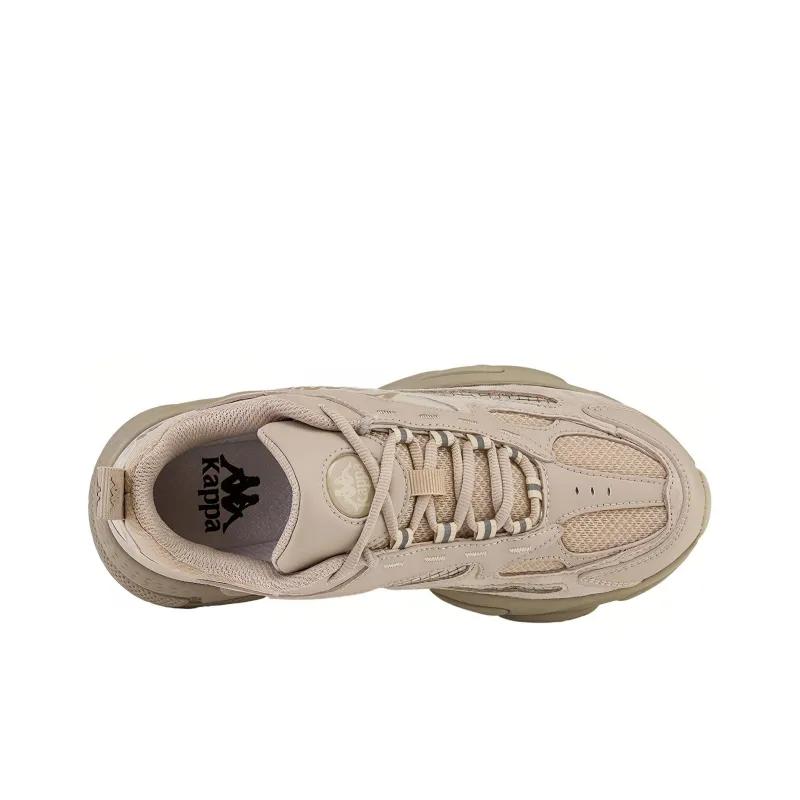 Kappa Wear Resistant Coverage Low Top Chunky Sneakers Unisex Moon Gray-4