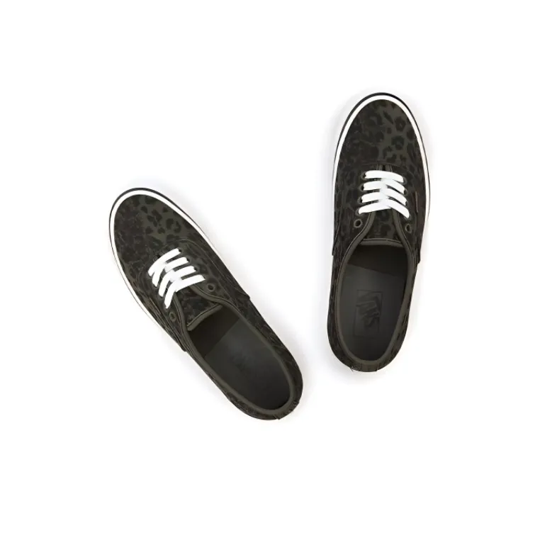 Vans Authentic Series Skateboard Shoes Unisex Low-Top Camouflage Leopard Print-4