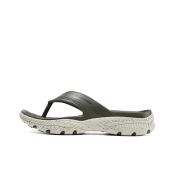 Skechers Quiet Flip Flops Men's Olive Green