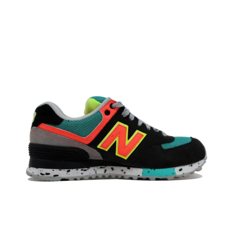 New Balance 574 'Black Neon Orange' Women's-1