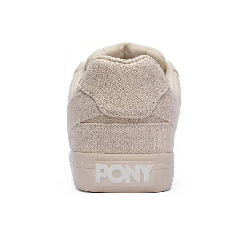 PONY Slip Resistant Cushioning Low Top Skateboard Shoes Unisex Beige-3