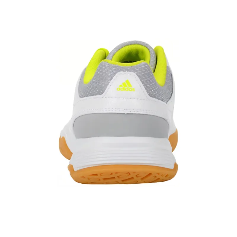 Adidas Quickforce 3 Cushioning Wear Resistant Low Top Badminton Shoes Unisex White Green-3
