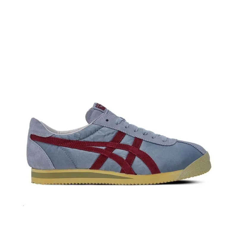 Onitsuka Tiger Corsair Vin Slip Resistant Low Top Casual Shoes Unisex Gray Red-1