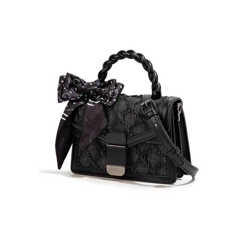 MACKJANICE Polyurethane Synthetic Leather Handbag, Shoulder Bag, Crossbody Bag Regular Women's Black-1