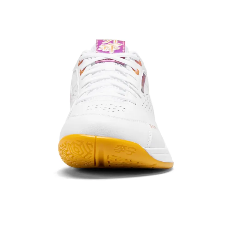 LiNing Blade Ma Cushioning Wear Resistant Low Top Badminton Shoes Unisex White Orange-3