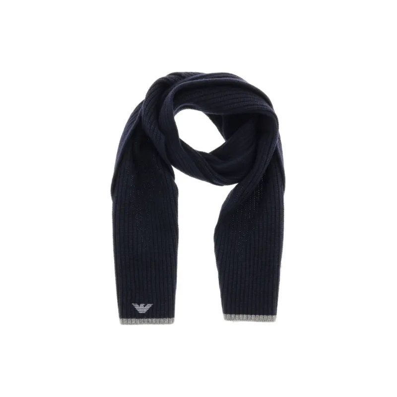 EMPORIO ARMANI Hat And Scarf Set With Embroidered Eagle-0