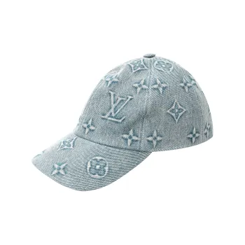 LOUIS VUITTON Monogram Washed Denim Cap