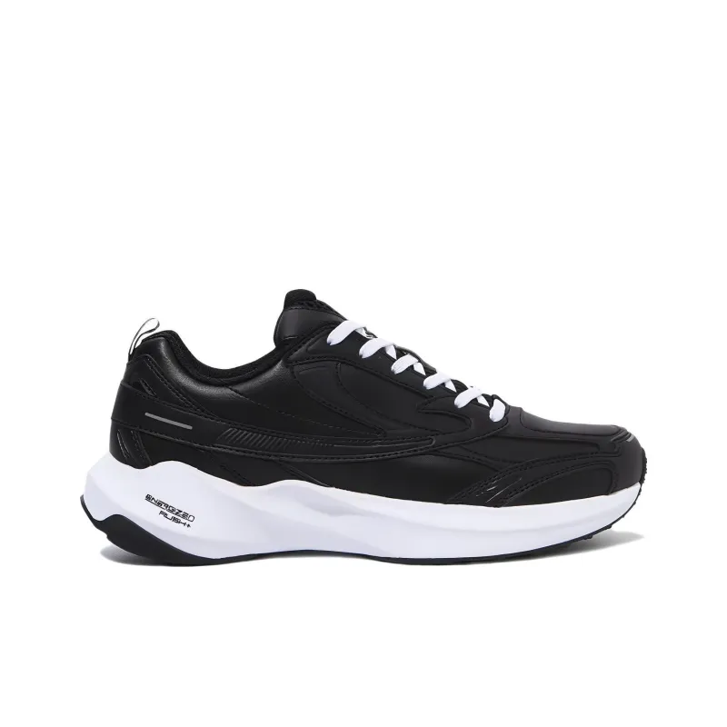 FILA Slip Resistant Low Top Running Shoes Unisex Black White-1