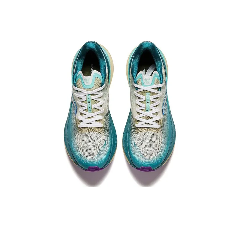 Anta Durable Breathable Low-Top Running Shoes Men's Yellow Cyan-2