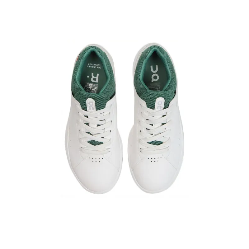 FEIDELEI x On THE ROGER Slip Resistant Cushioning Low Top Skateboard Shoes Women's White Green-2
