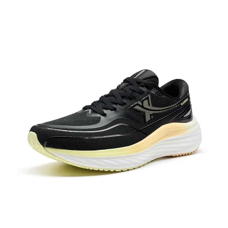 XTEP Running Shoes Women's Low Top Black/Yellow Fluorescent-2