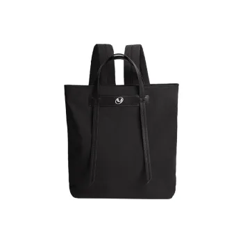 Art Traces Nylon Tote Bag Double Shoulder Bag Portable Laptop Bag Lightweight Backpack Regular Unisex Black