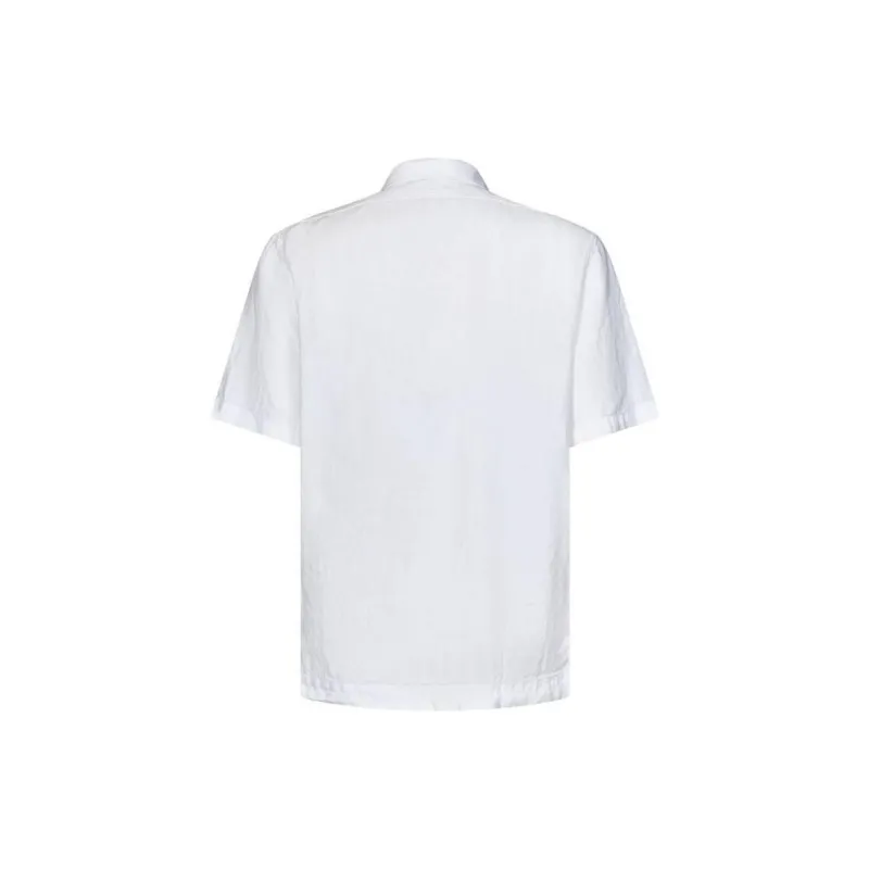 C.P.Company Logo print Linen Shirt-1