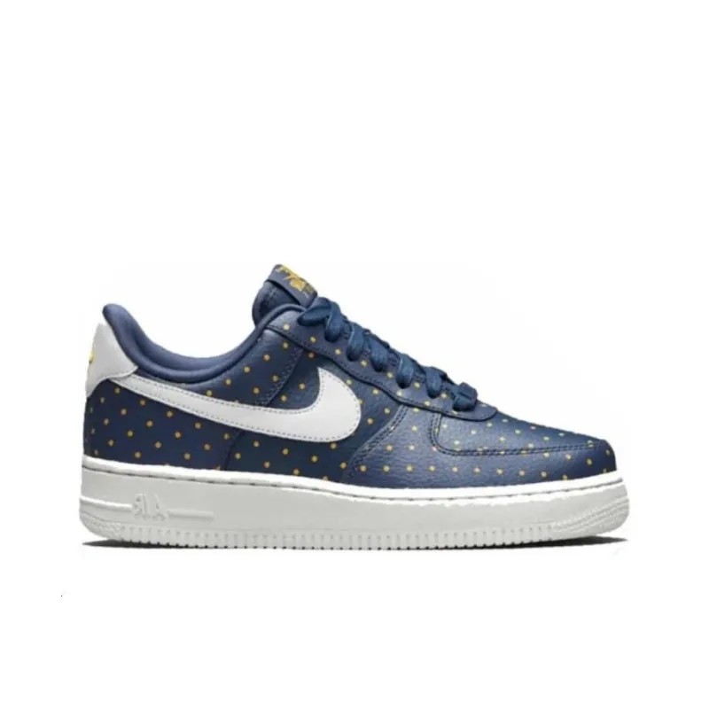 Nike Air Force 1 Low Thunder Blue Yellow Ochre Women's-1