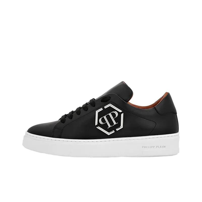 PHILIPP PLEIN Hexagon Low Top Skateboard Shoes Men's Black-0