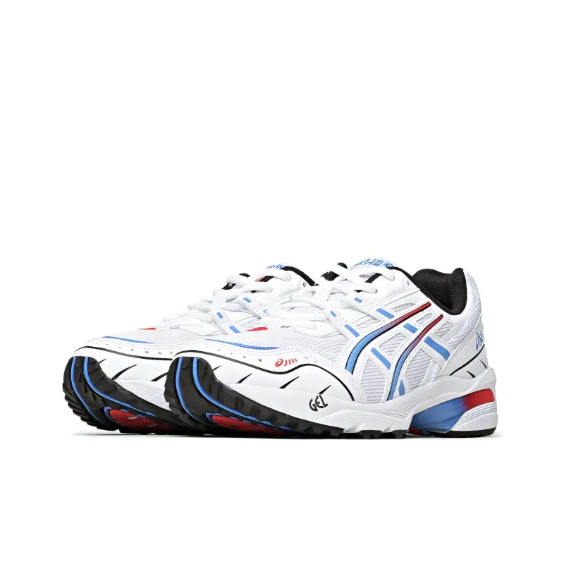 Asics GEL-1090 Wear-Resistant Low-Top Running Shoes Unisex White Blue-2