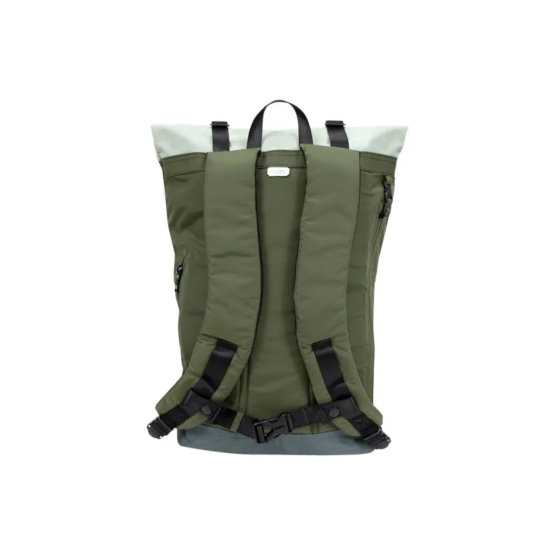 Doughnut Nylon Backpack Unisex Army Green & Gray-2