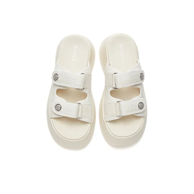 BOREE Slide Slippers Unisex Joyful White/Cool Black-3